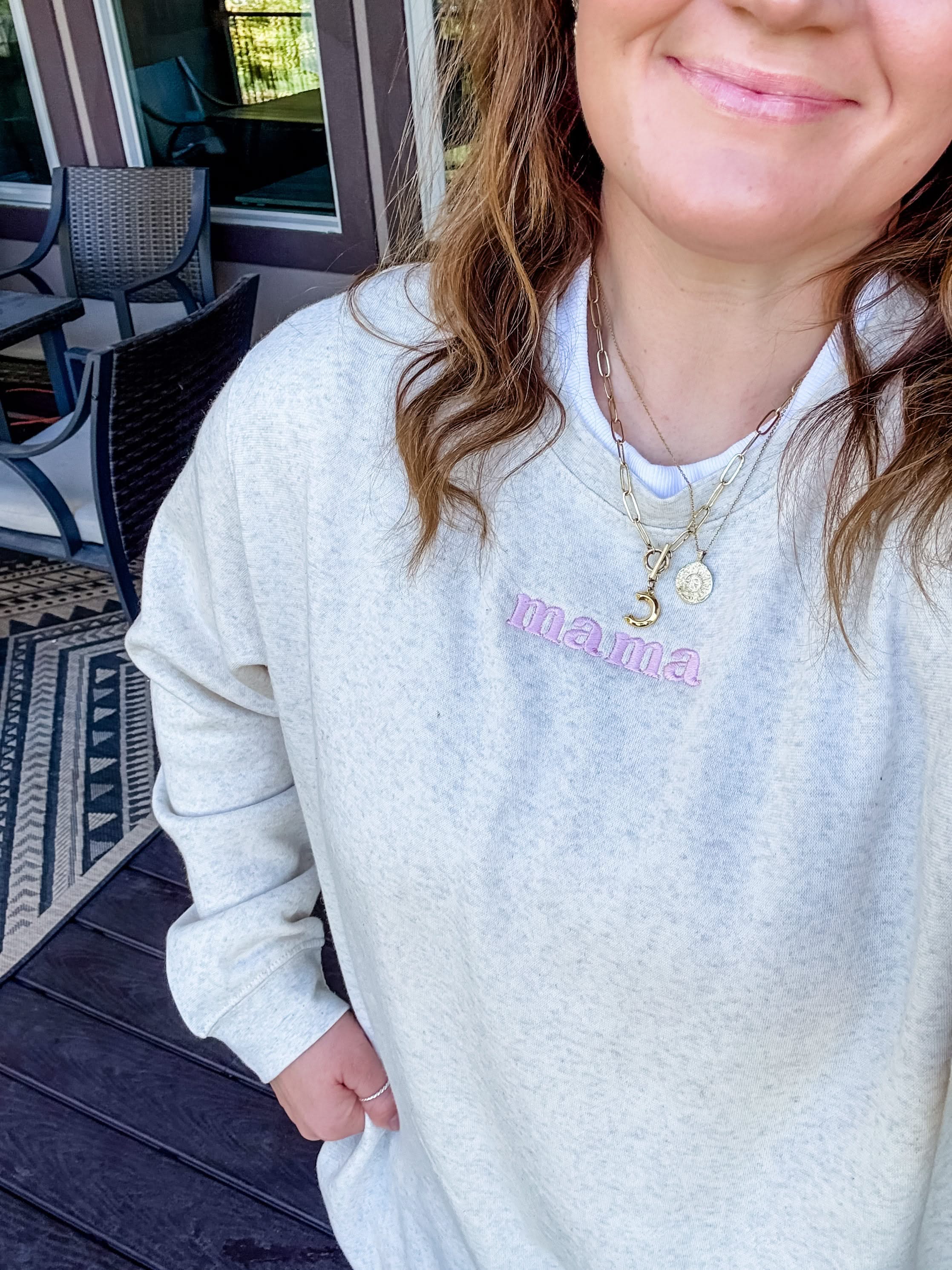 MOM / MAMA / DAD  – Embroidered Elevated Fleece | Pink or Blue Thread